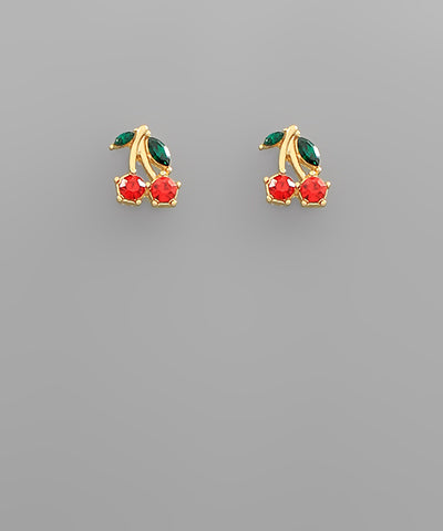 Pave Cherry Earrings