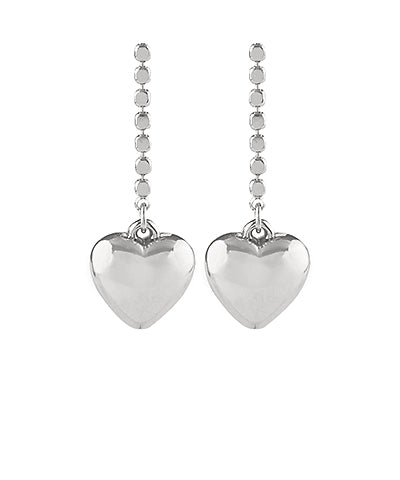 Puffy Heart Drop Earrings