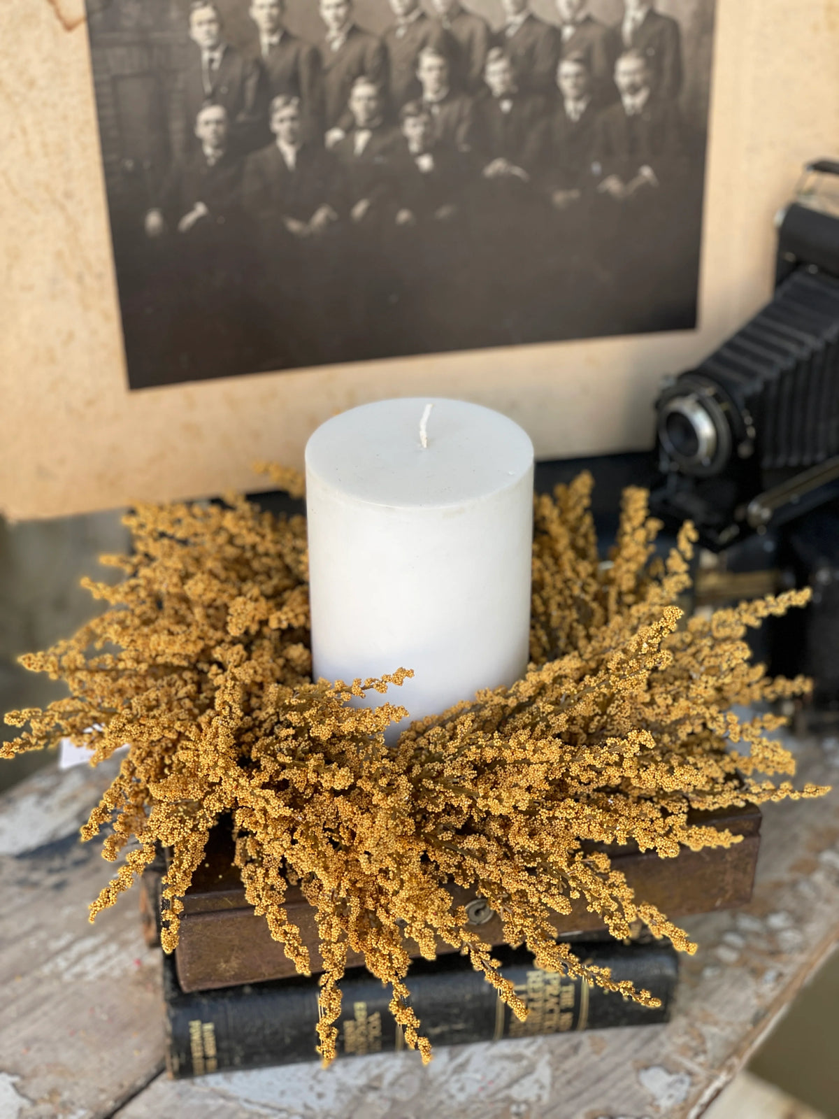 Fall Heather Candle Ring
