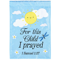 For This Child I Prayed Garden Flag