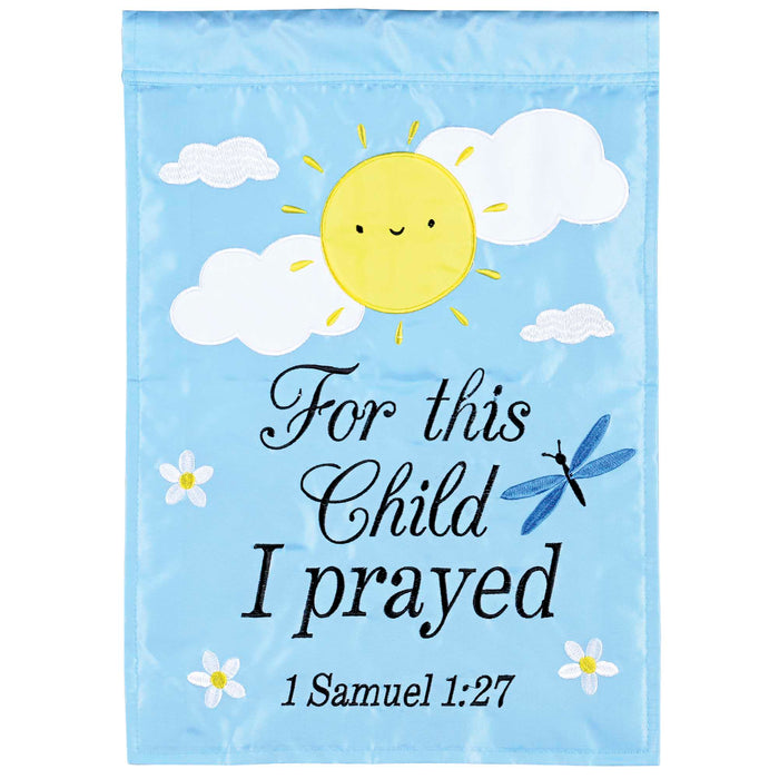 For This Child I Prayed Garden Flag