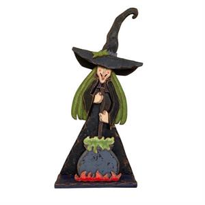 Wood Witch with Cauldron