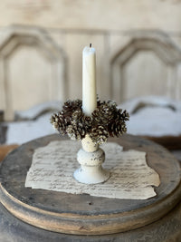 Shimmer Pine Cone Candle Ring
