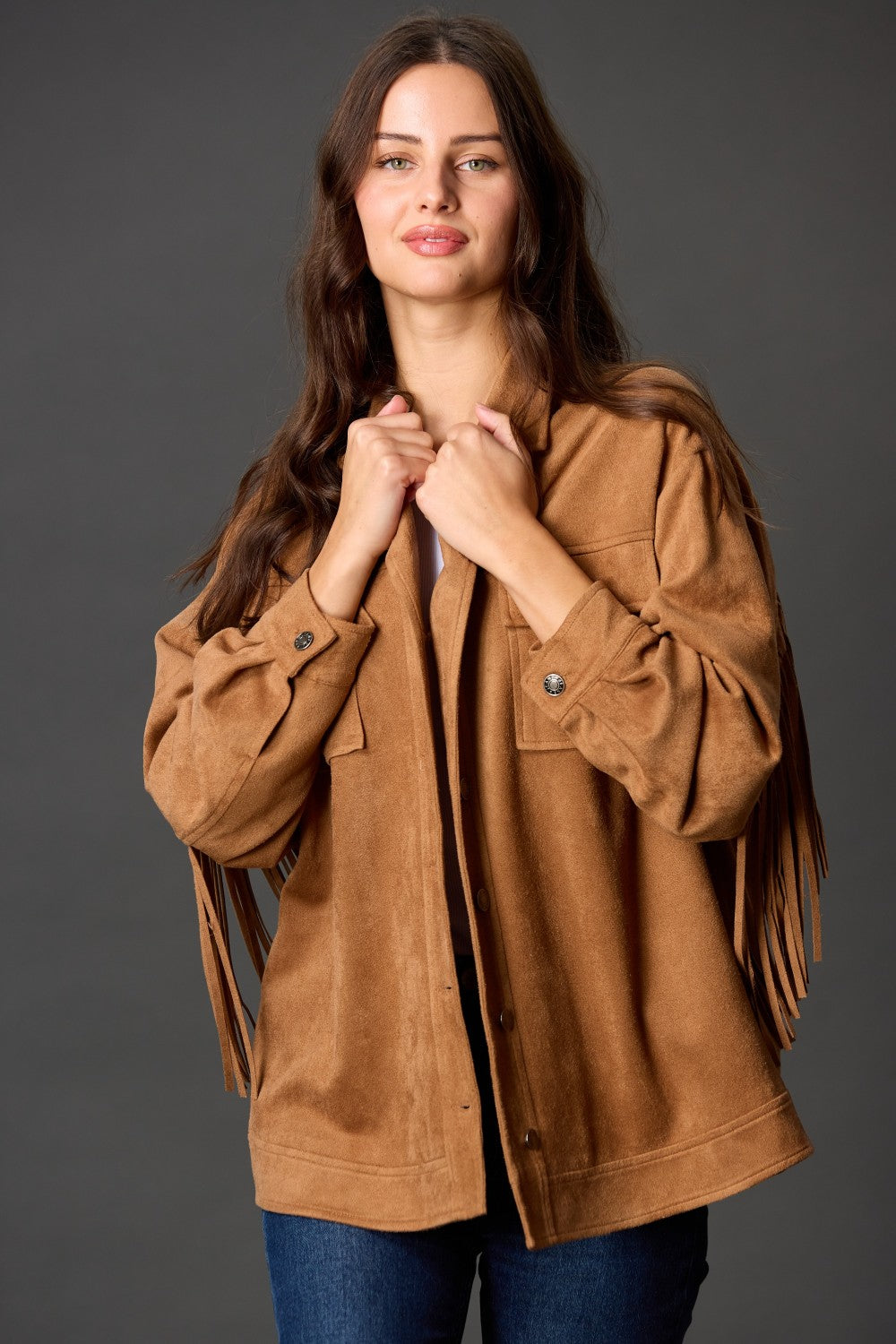 Suede Fringe Jacket