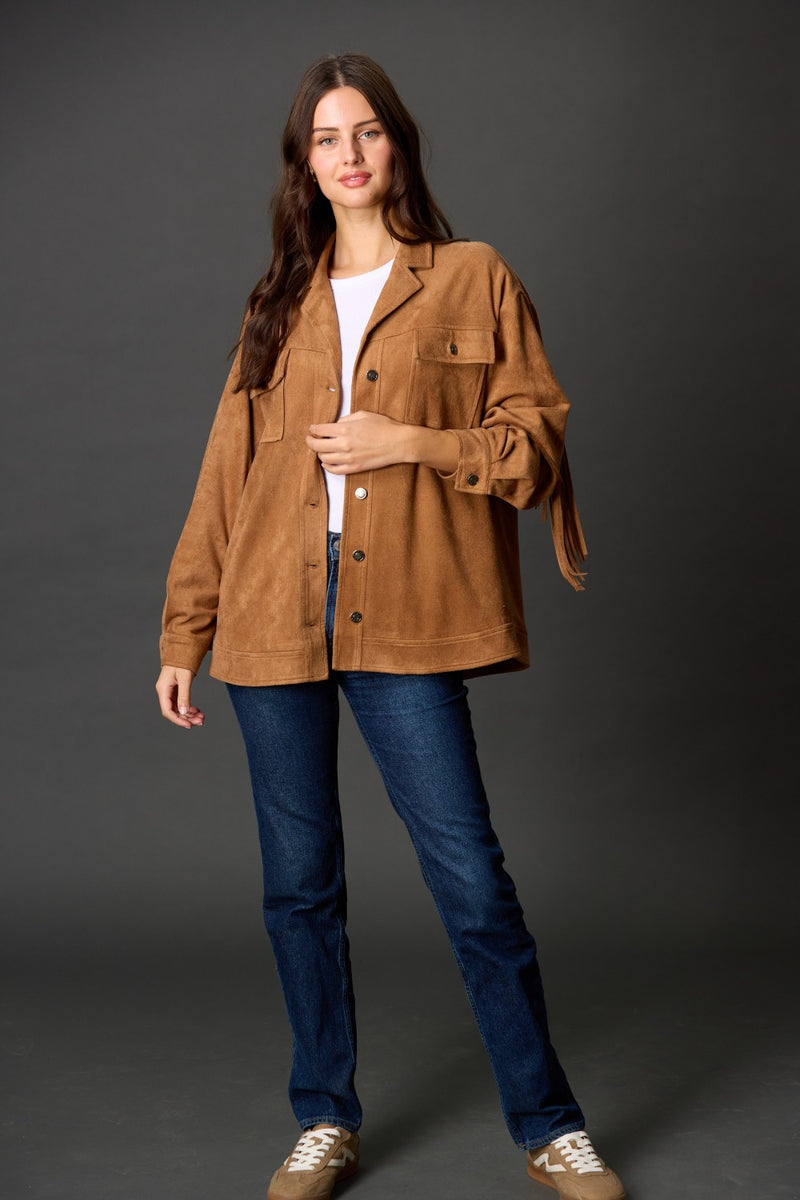 Suede Fringe Jacket