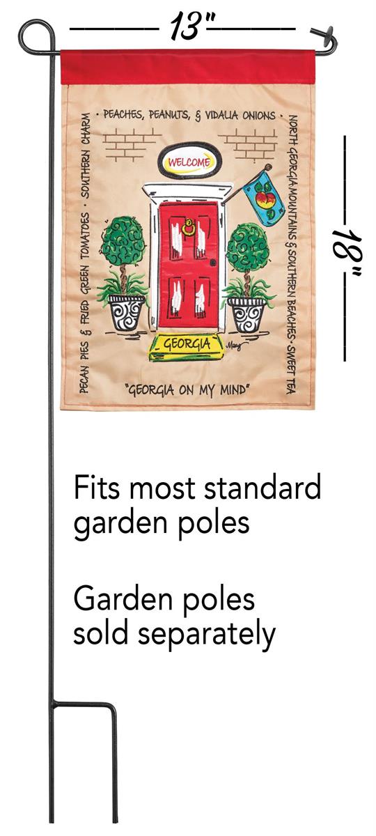 Georgia Door Garden Flag