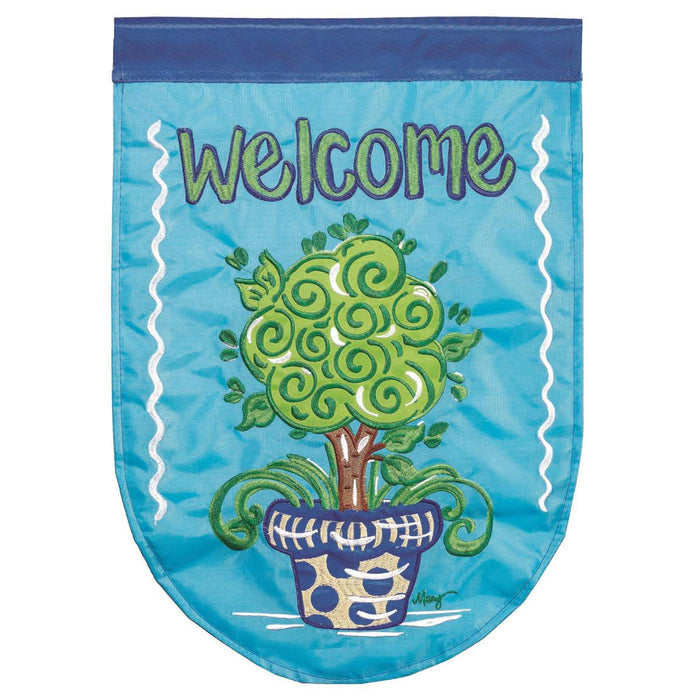 Topiary Shape Welcome Flag