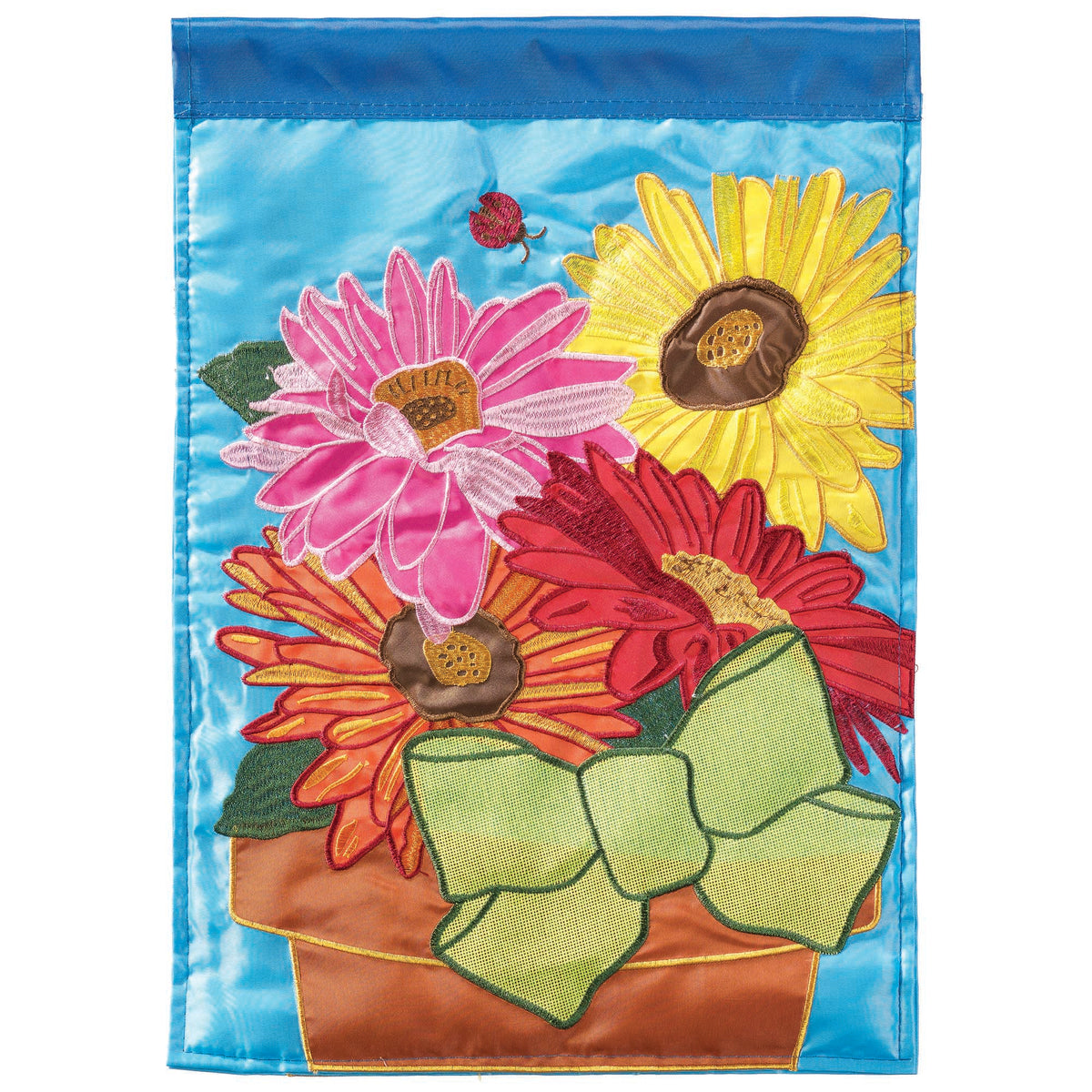Gerbers In Pot Garden Flag