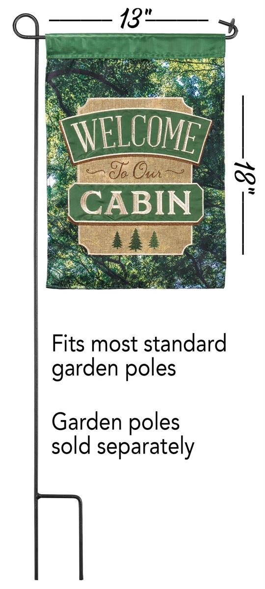 Welcome Cabin Garden Flag
