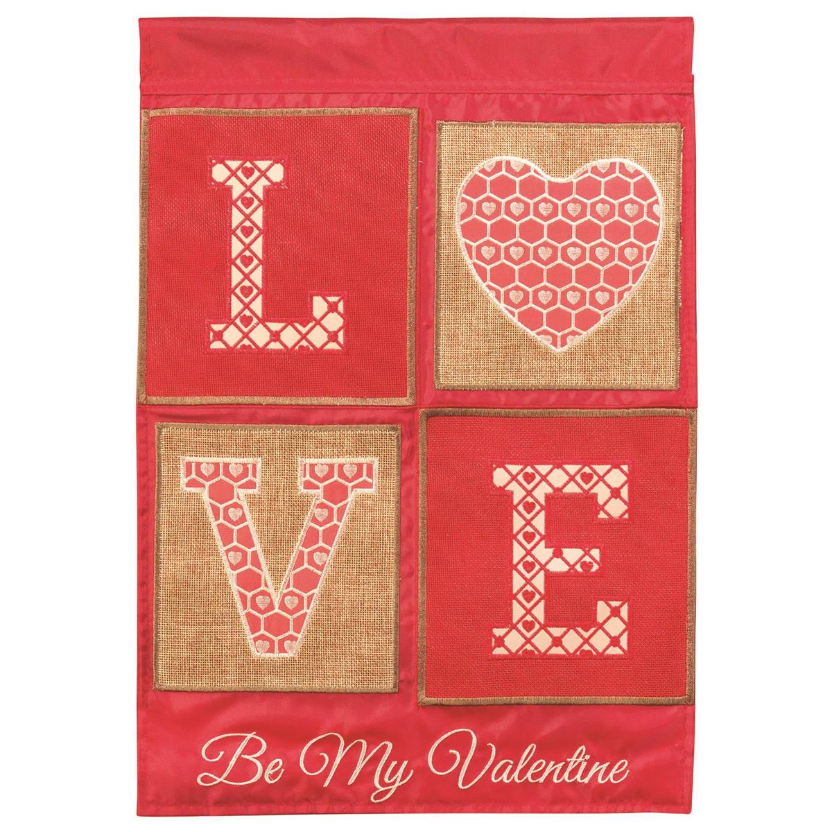 Love Be My Valentine Garden Flag