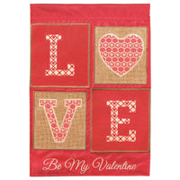 Love Be My Valentine Garden Flag