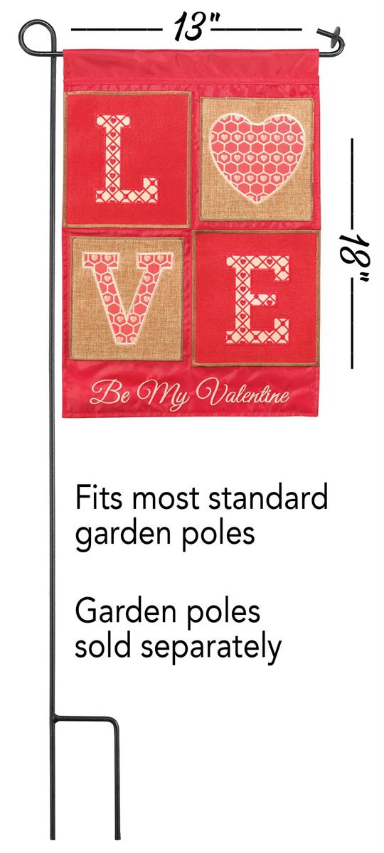 Love Be My Valentine Garden Flag