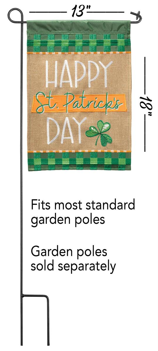 St Patricks Day Garden Flag