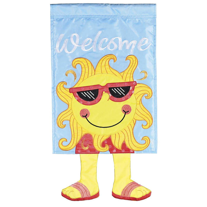 Crazy Leg Welcome Sun Flag