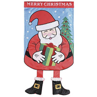 Crazy Leg Santa Garden Flag