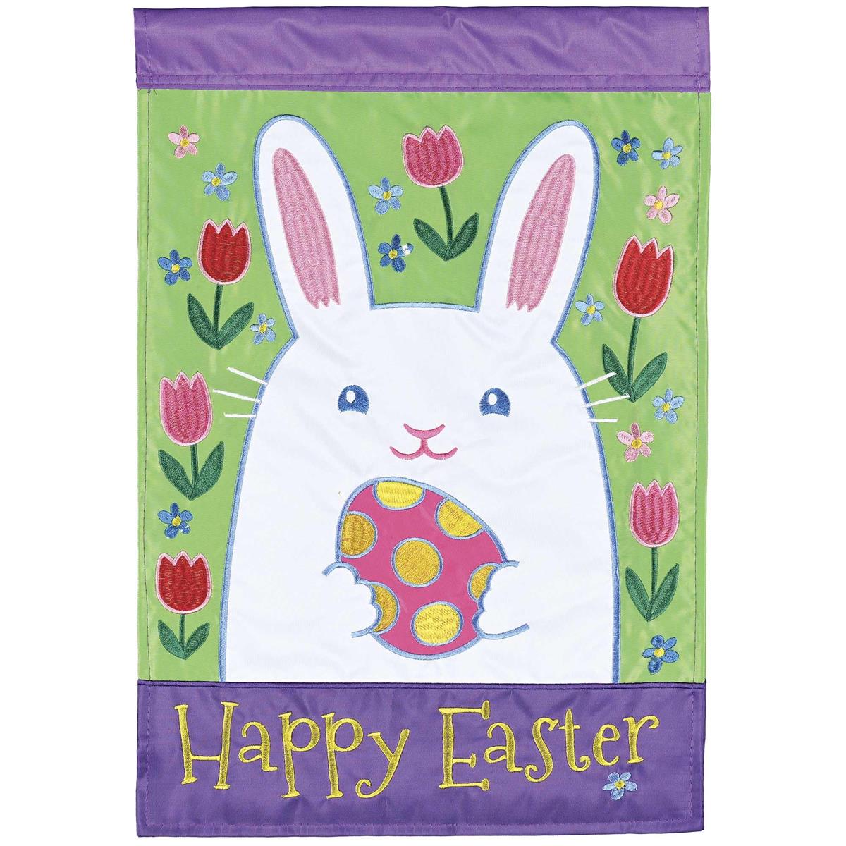 Happy Easter Bunny Garden Flag