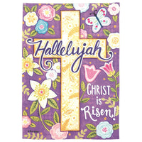 Hallelujah Cross Garden Flag