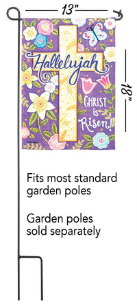 Hallelujah Cross Garden Flag
