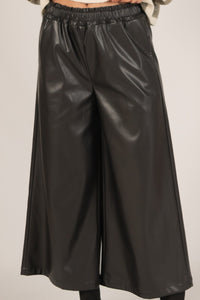 Leather Wide Leg Pants