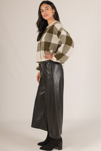 Leather Wide Leg Pants