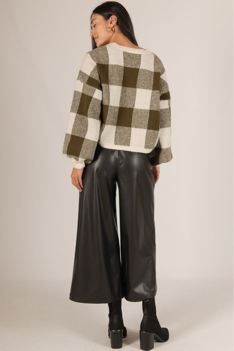 Leather Wide Leg Pants