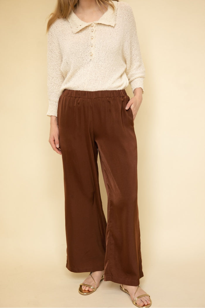 Satin Wide Leg Pants