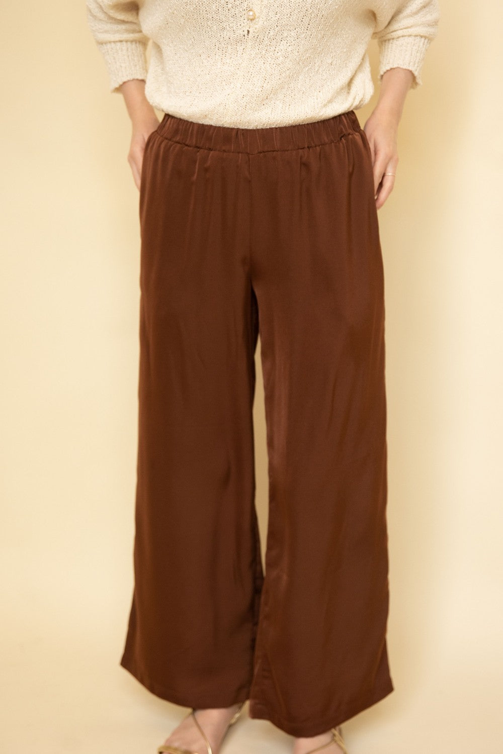 Satin Wide Leg Pants
