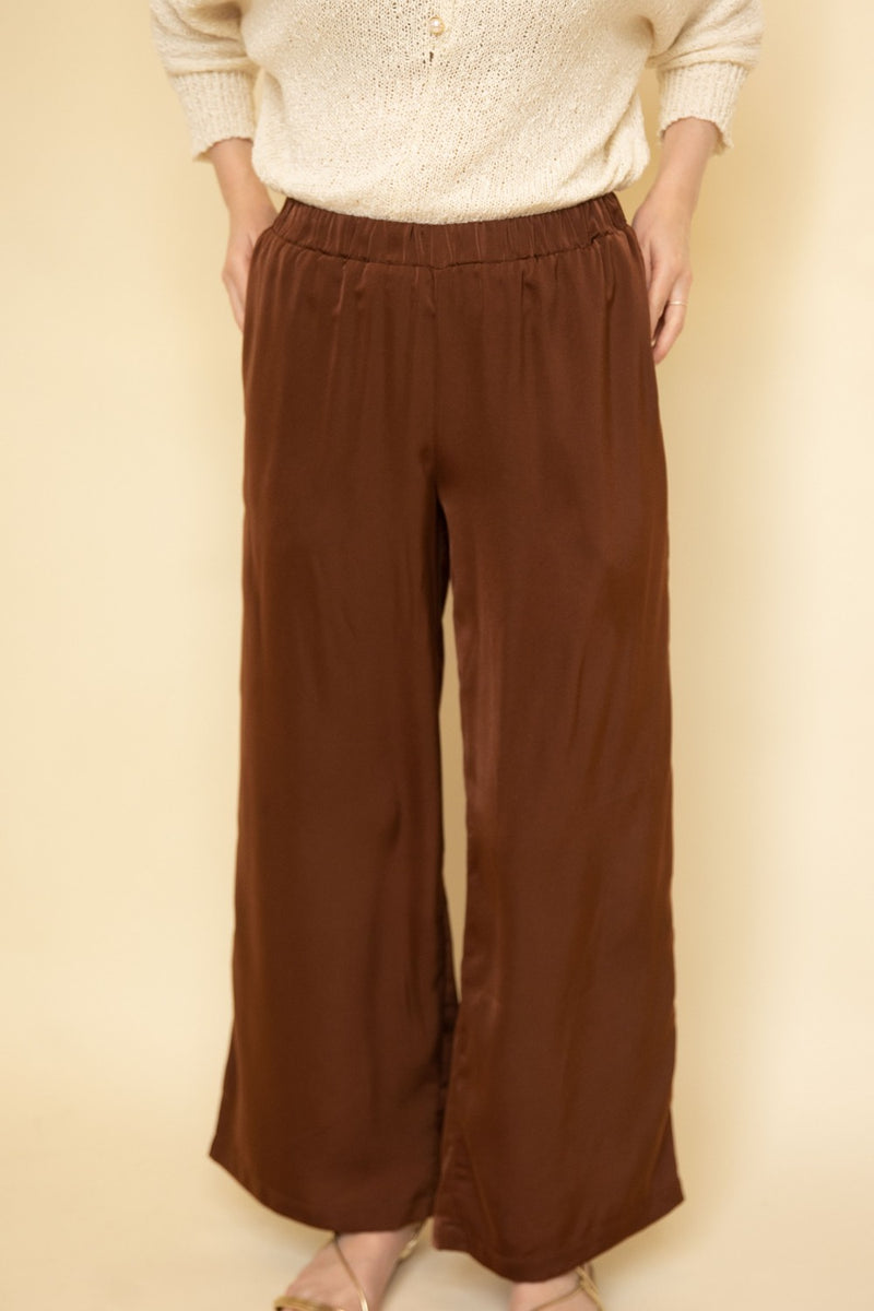 Satin Wide Leg Pants