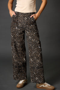 Leopard Print Cargo Pants