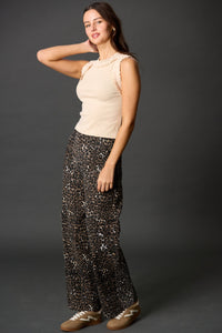 Leopard Print Cargo Pants