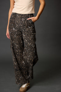 Leopard Print Cargo Pants