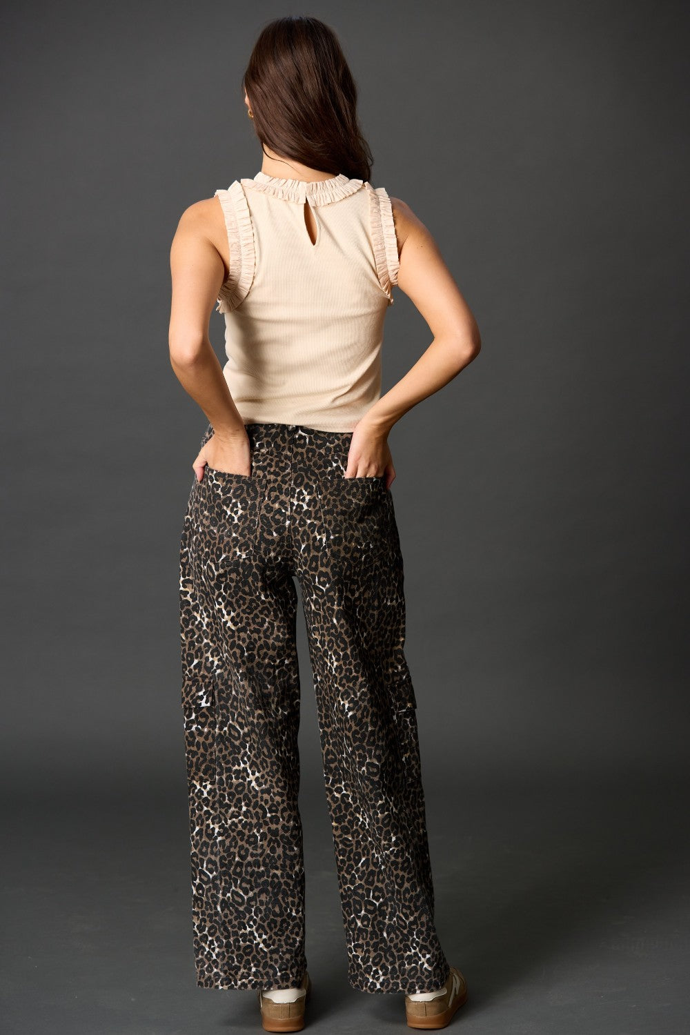 Leopard Print Cargo Pants