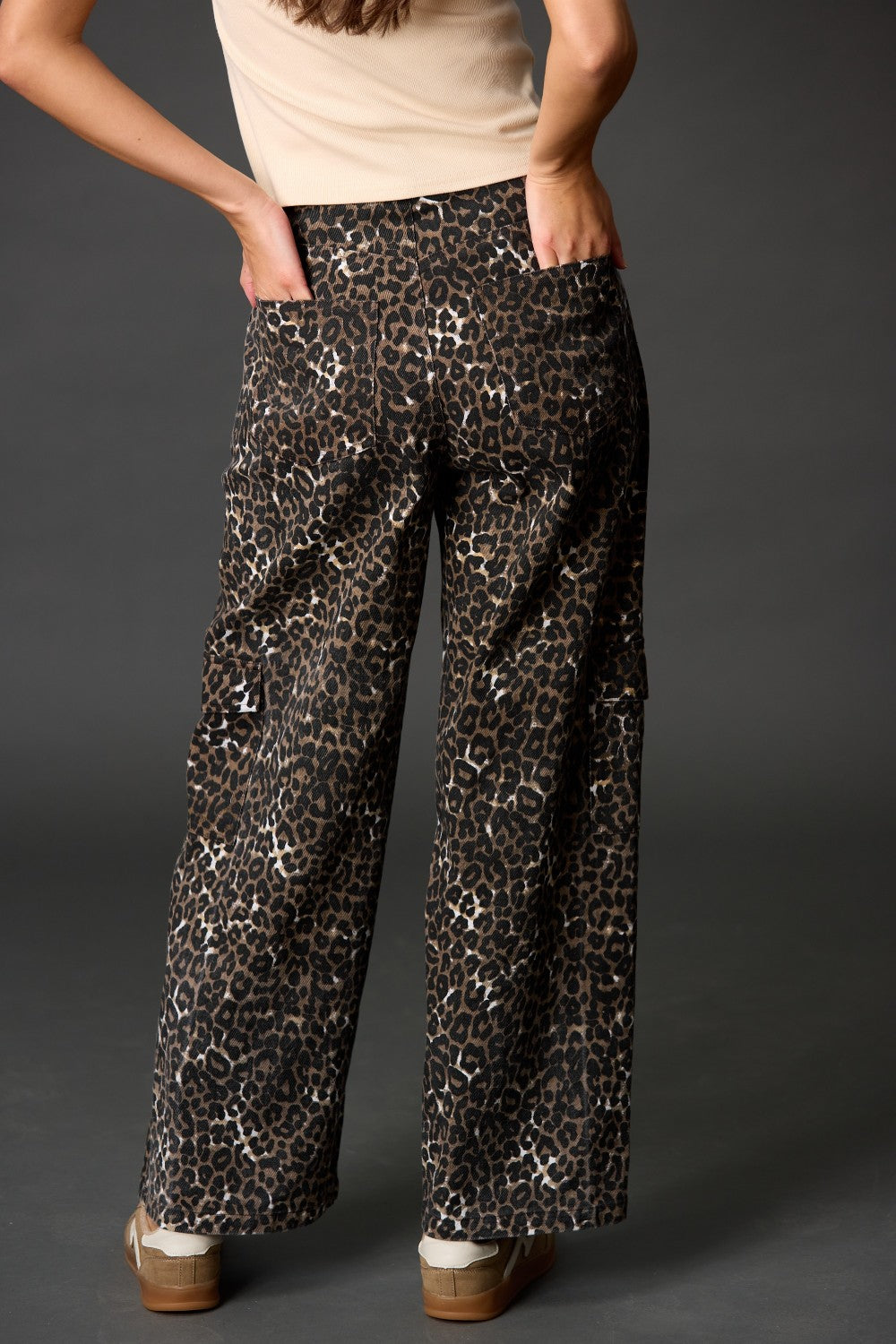 Leopard Print Cargo Pants