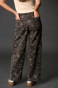 Leopard Print Cargo Pants