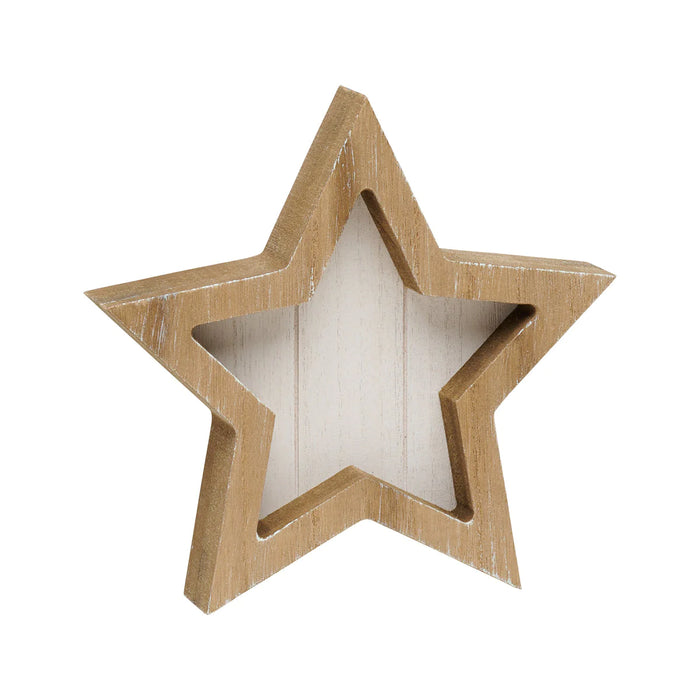 Wood Plank Framed Star