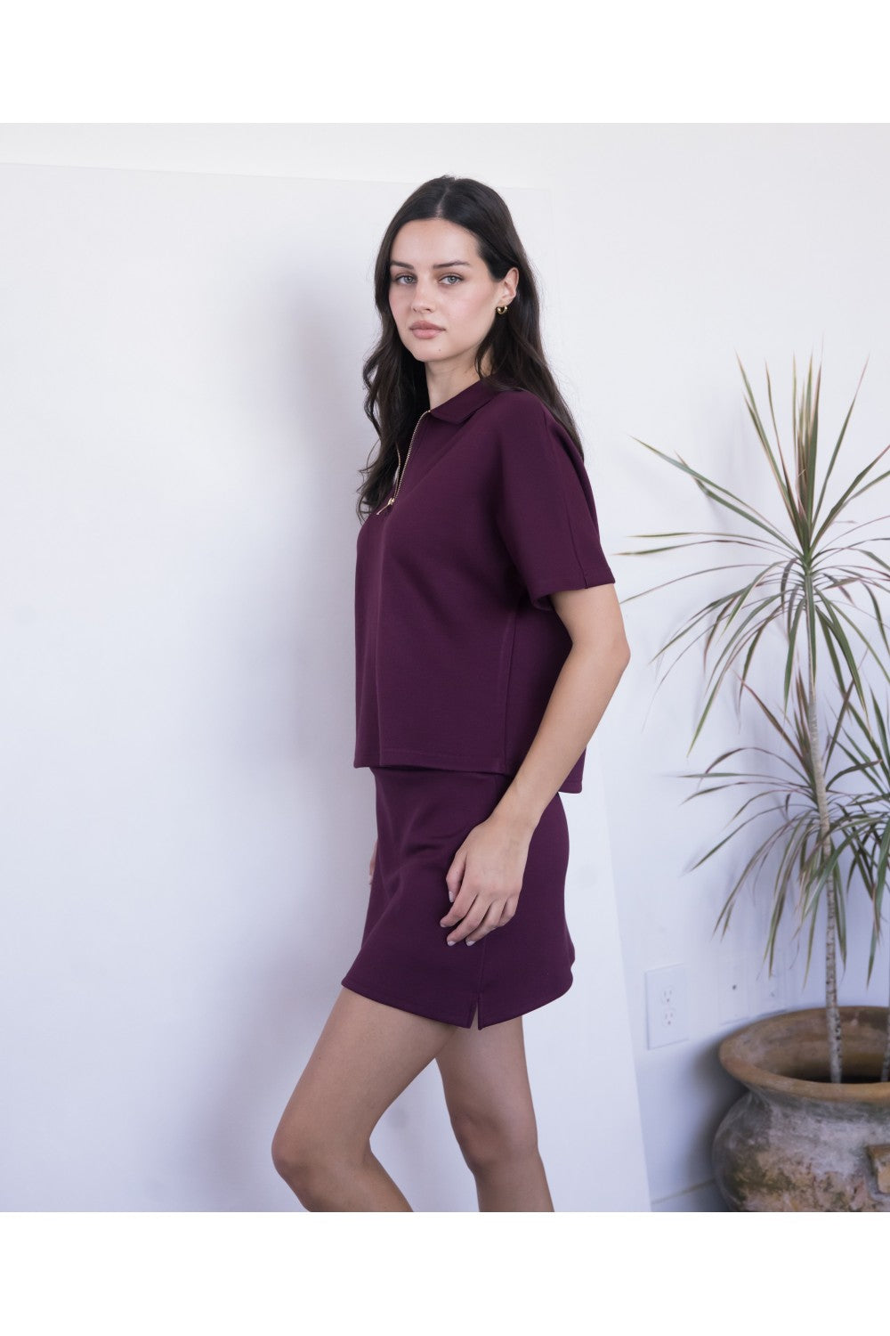 Modal Quarter Zip Top