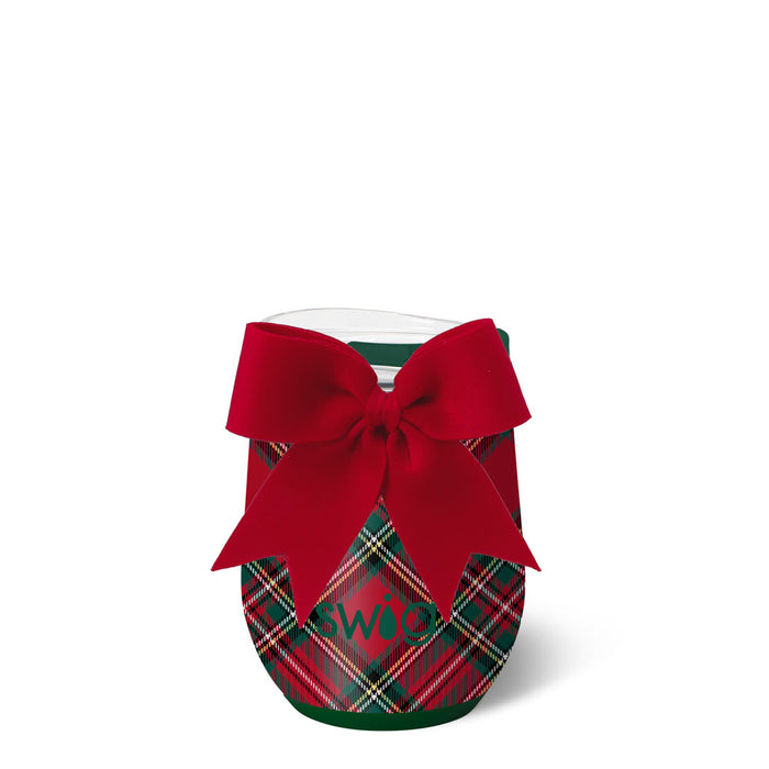 Christmas Plaid Stemless Cup