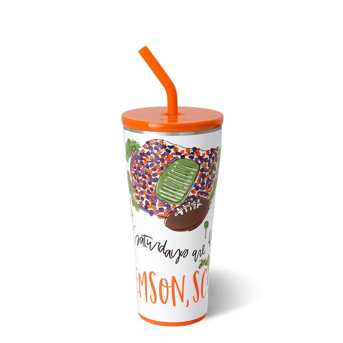 Saturdays in Clemson Straw Tumbler