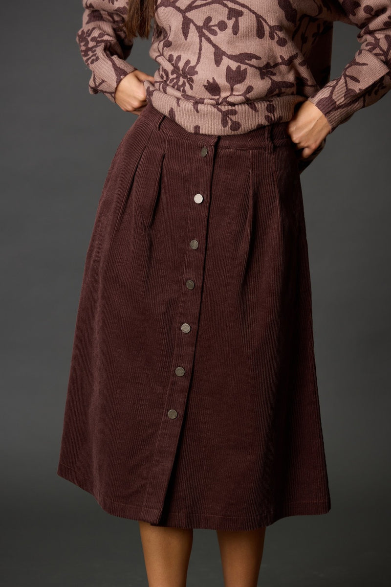 Corduroy Midi Skirt