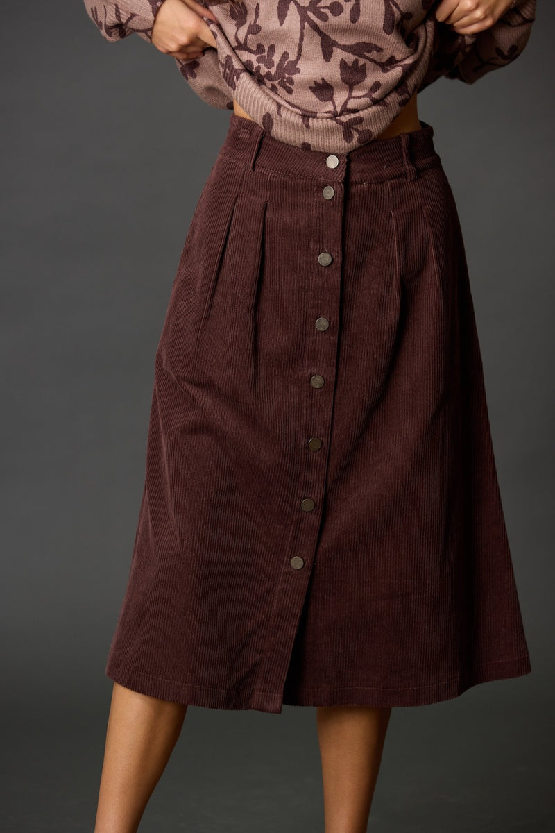 Corduroy Midi Skirt