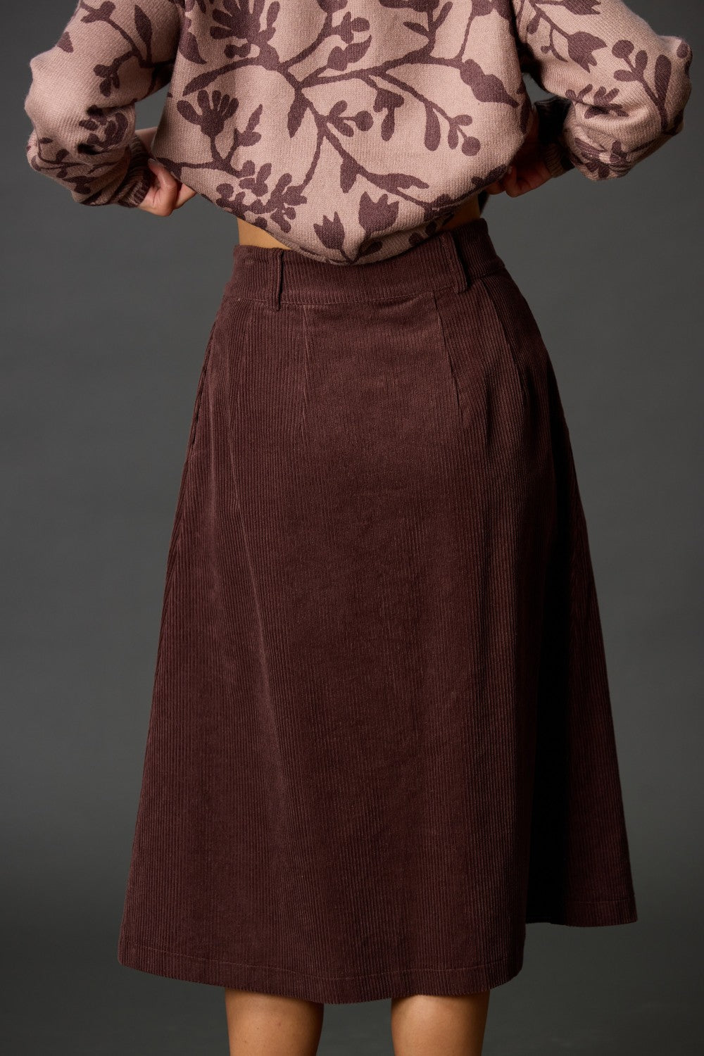 Corduroy Midi Skirt