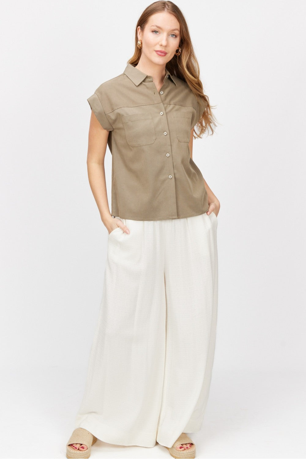 Woven Button Up Shirt