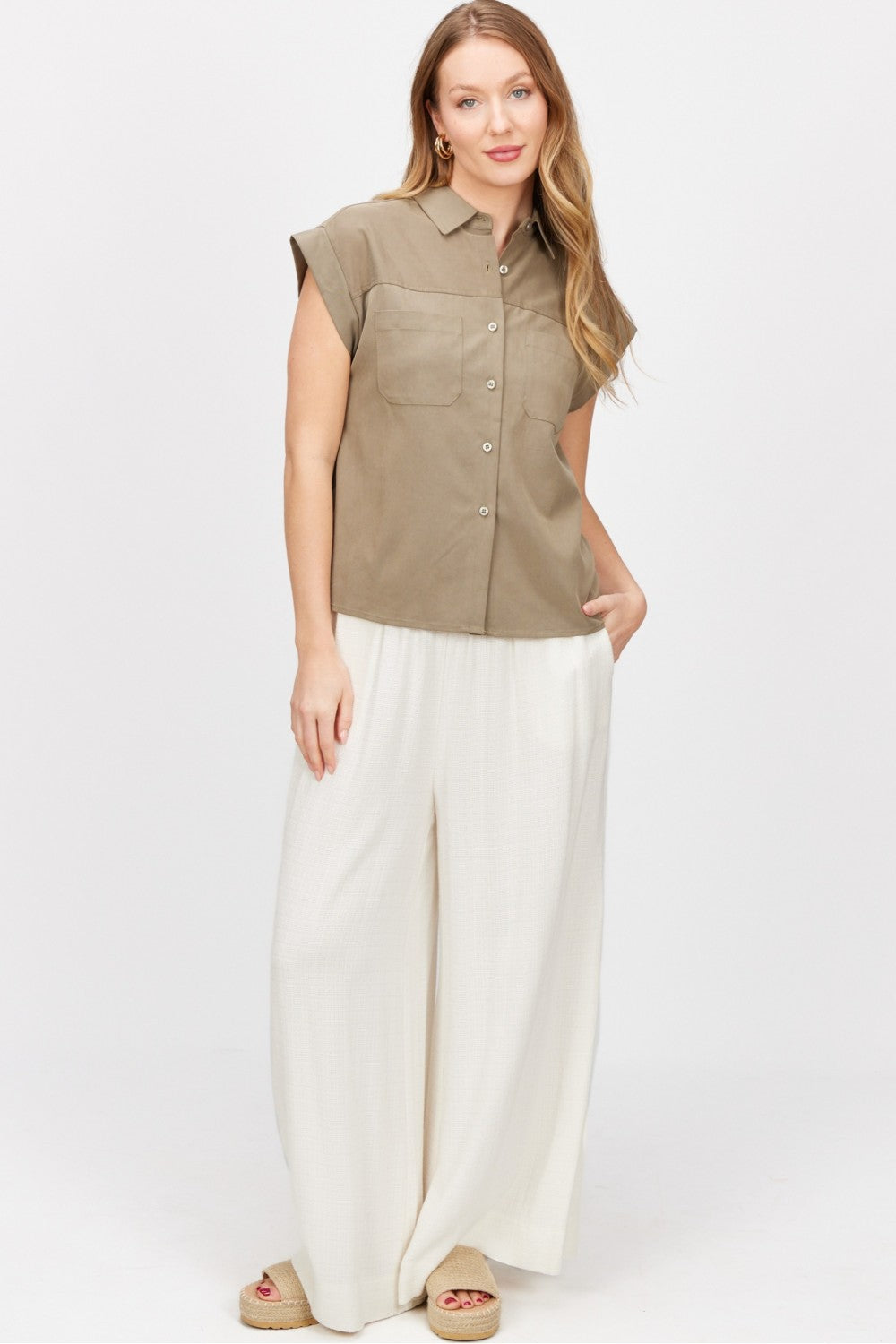 Woven Button Up Shirt