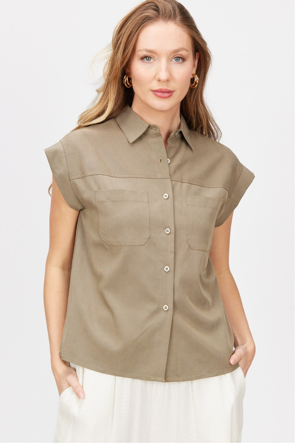 Woven Button Up Shirt