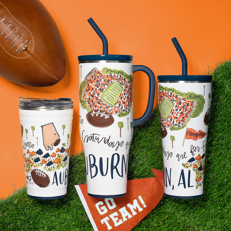 Saturdays in Auburn Straw Tumbler
