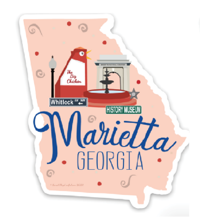 Marietta Landmarks Sticker