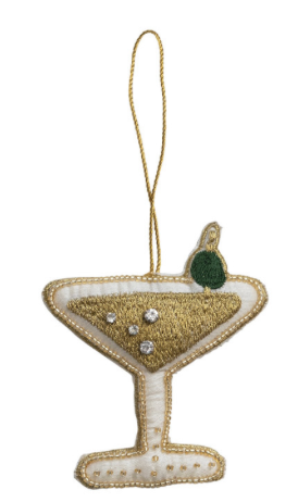 Beaded Cocktail Ornament