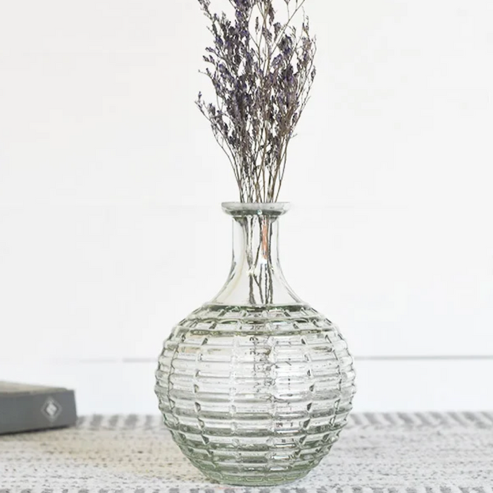 Clear Stripe Vase