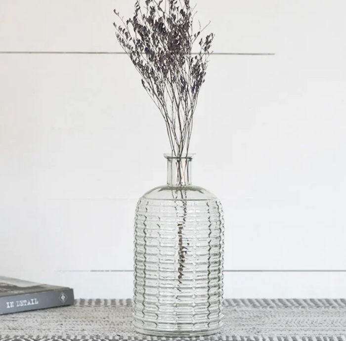 Clear Stripe Vase