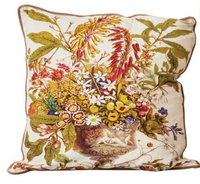 Floral Printed Embroidered Pillow